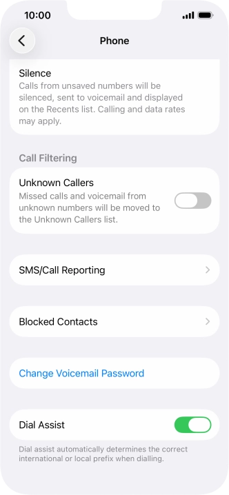 Press Silence to turn on the function.
