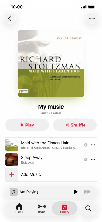 Go to the required category or playlist and press the required audio file. Go to the required category or playlist and press the required audio file.