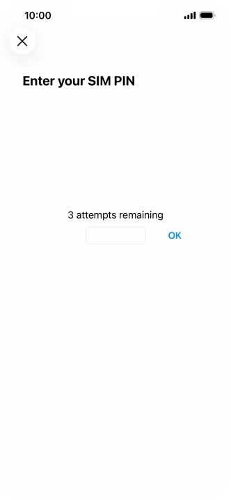 If your SIM is locked, key in your PIN and press OK.