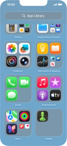 Press and hold the required app.