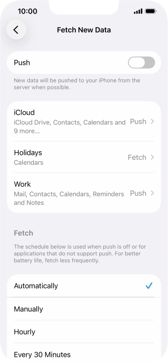 If you turn off the function, press the required setting. If you turn off the function, press the required setting.