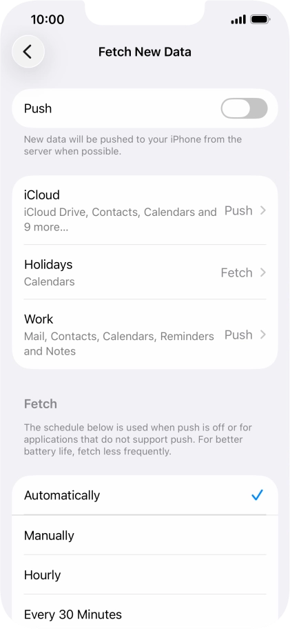 If you turn off the function, press the required setting. If you turn off the function, press the required setting.