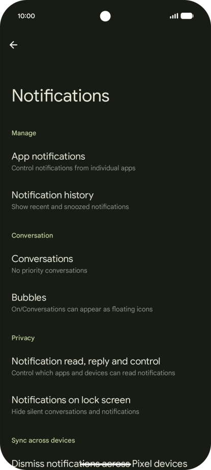 Press App notifications.