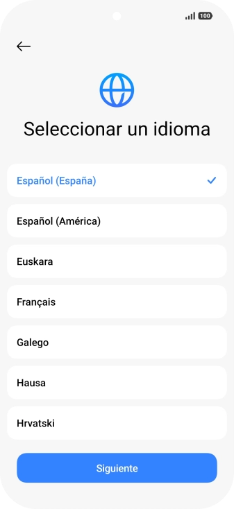Pulsa el idioma deseado.