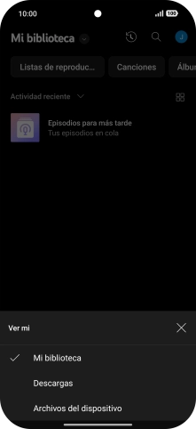 Pulsa una categoría y desplázate al archivo de música deseado.