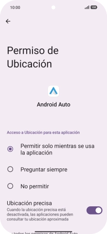 Pulsa el ajuste deseado.