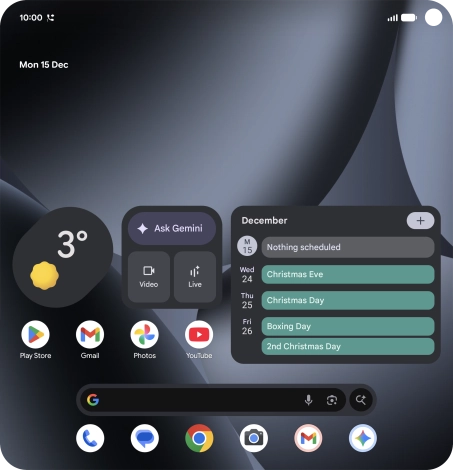 The divert icon shows that all incoming calls are diverted.