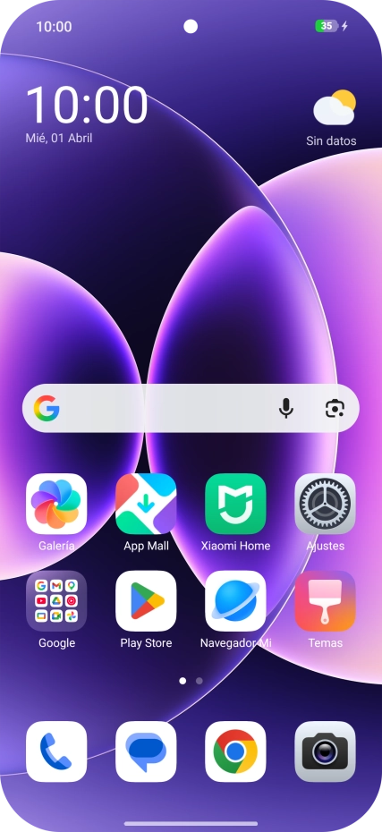 Cuando el icono de carga de batería aparece en la pantalla, el teléfono se está cargando.
