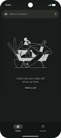 Press the keypad icon.