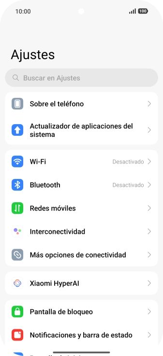 Pulsa Redes móviles.