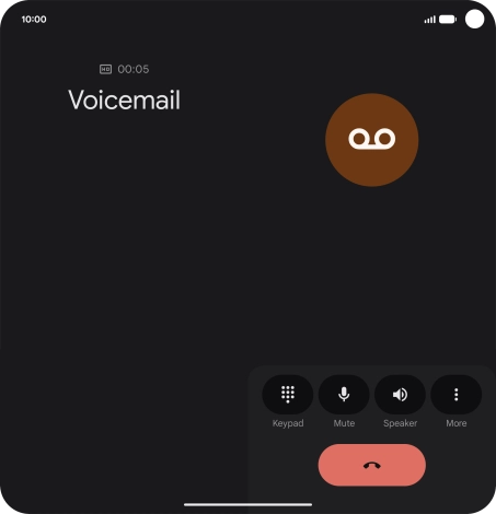 Press the end call icon.