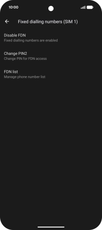 Press Disable FDN.