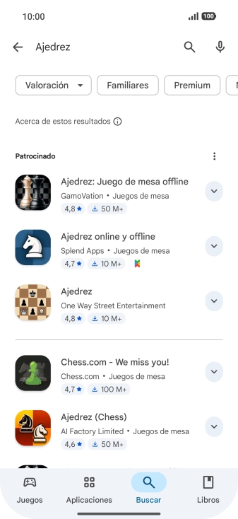 Pulsa la app deseada.