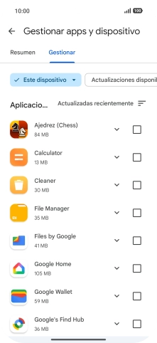 Pulsa la app deseada.