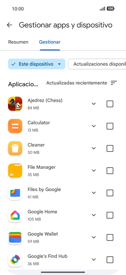 Pulsa la app deseada.
