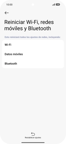 Pulsa Restablecer ajustes.