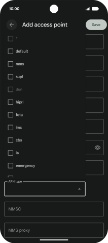 Press mms to turn on the setting.