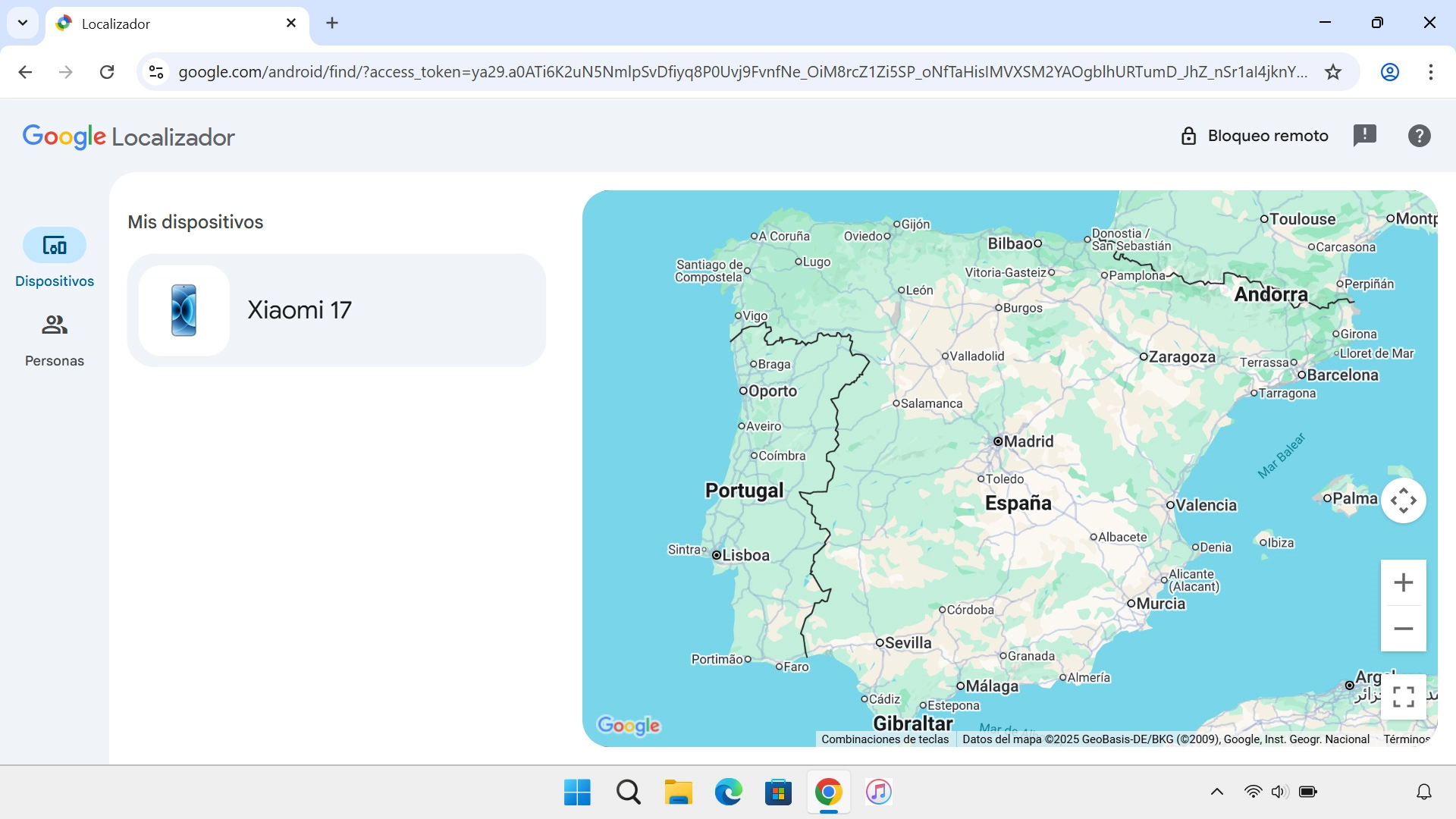Haz clic en el dispositivo deseado.