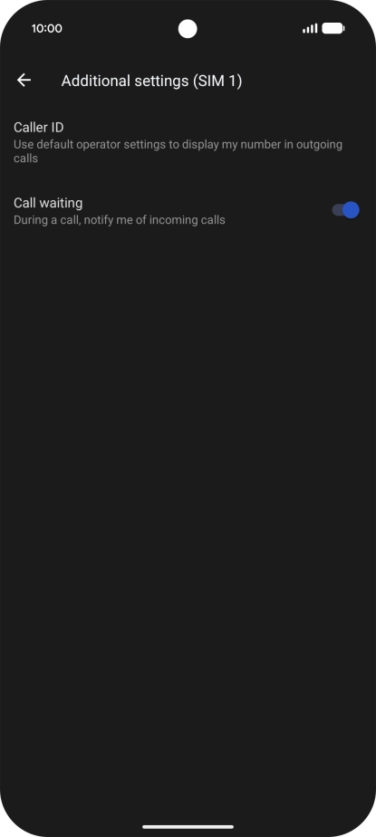 Press the indicator next to 