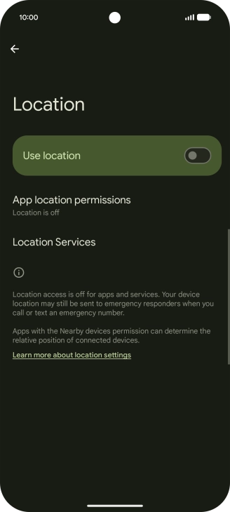 Press the indicator next to 