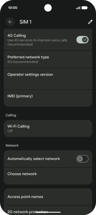 Press the indicator next to 