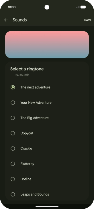 Press the required ring tones to hear them.