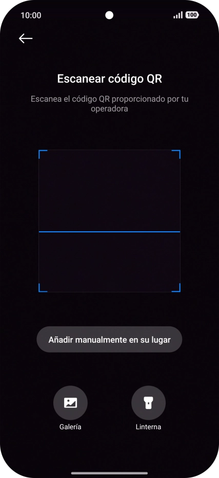 Coloca el código QR dentro del marco de la cámara del teléfono para escanearlo.