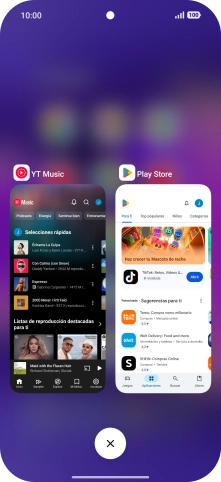 Para cerrar una sola aplicación en ejecución, desliza el dedo hacia la derecha sobre la aplicación deseada.