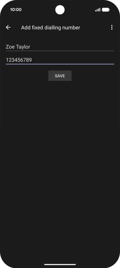 Press SAVE.