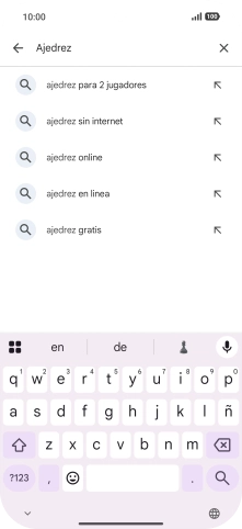 Introduce el nombre del tema o de la app y pulsa el icono de búsqueda.