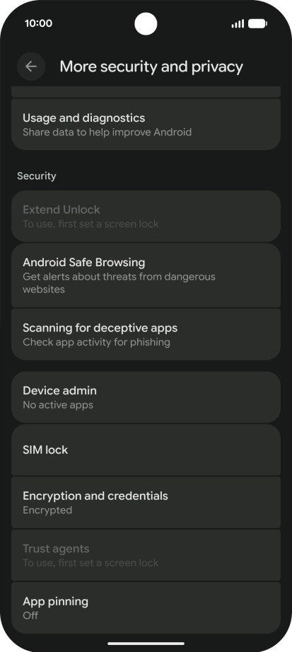 Press SIM lock.
