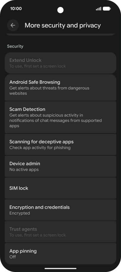 Press SIM lock.