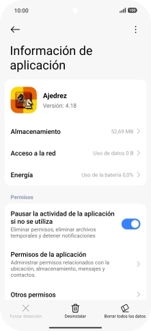 Desliza el dedo hacia arriba desde la parte inferior de la pantalla para terminar y volver a la pantalla de inicio.