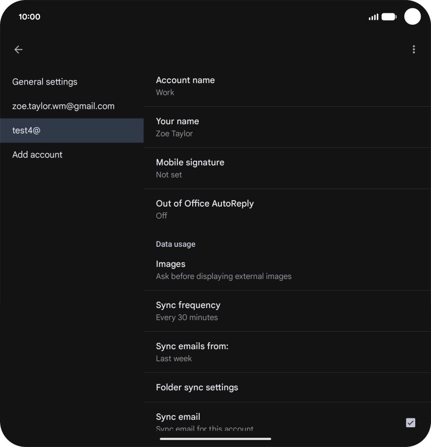 Press Account name and key in the required name.