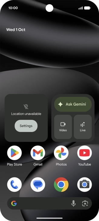 Slide two fingers downwards starting from the top of the screen.