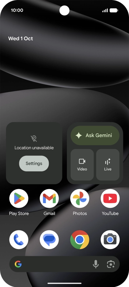 Slide two fingers downwards starting from the top of the screen.