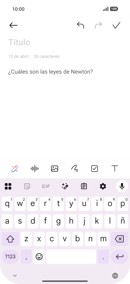 Pulsa el icono de IA.