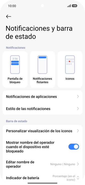 Pulsa Notificaciones de aplicaciones.