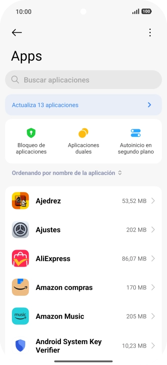 Pulsa la app deseada.