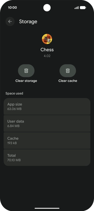 Press Clear cache.