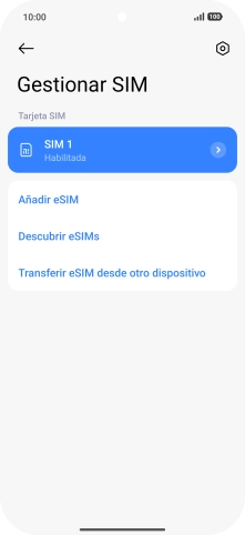 Pulsa Añadir eSIM.