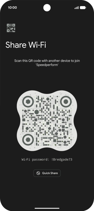 Place the QR code inside the camera frame on the other device to scan the code.