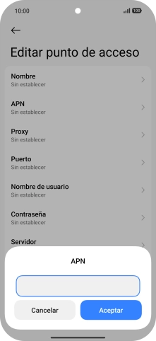 Introduce airtelwap.es y pulsa Aceptar.