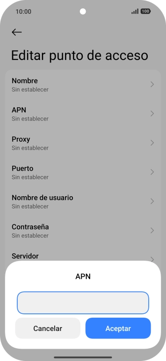 Introduce airtelwap.es y pulsa Aceptar.