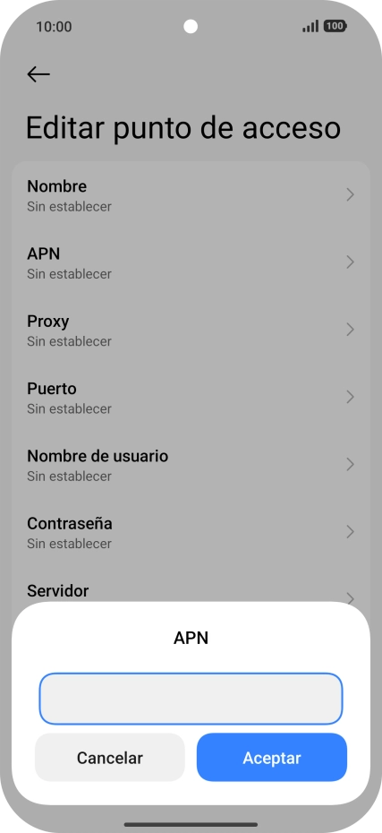 Introduce airtelwap.es y pulsa Aceptar.