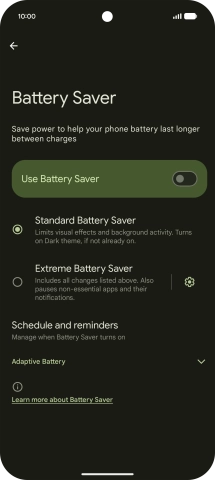 Press the required settings to turn them on or off.