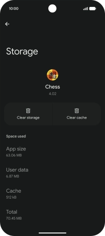 Press Clear cache.