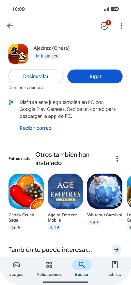Desliza el dedo hacia arriba desde la parte inferior de la pantalla para terminar y volver a la pantalla de inicio.