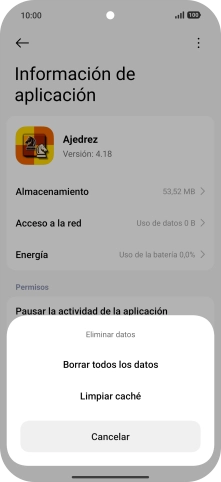 Pulsa Limpiar caché.