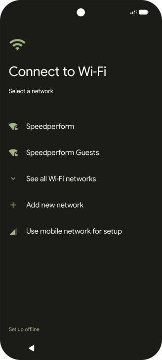 Press the required Wi-Fi network.